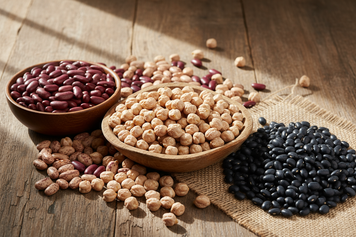 chick peas and natural beans