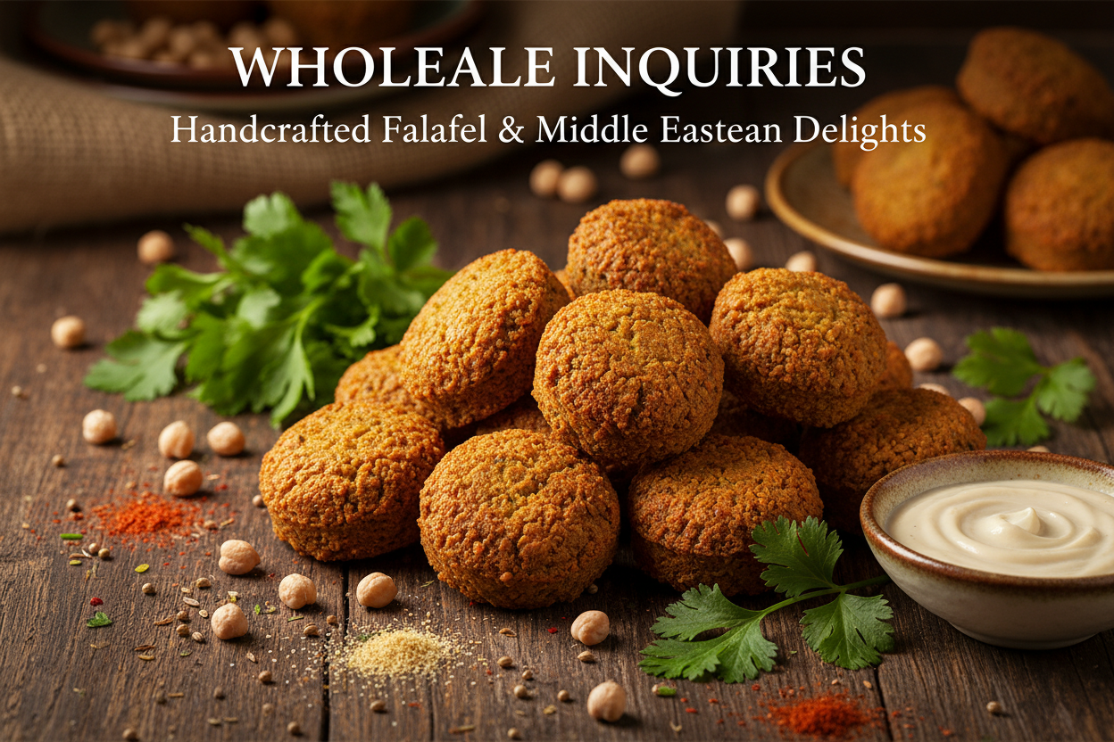 wholesale inquiries image for our falafel